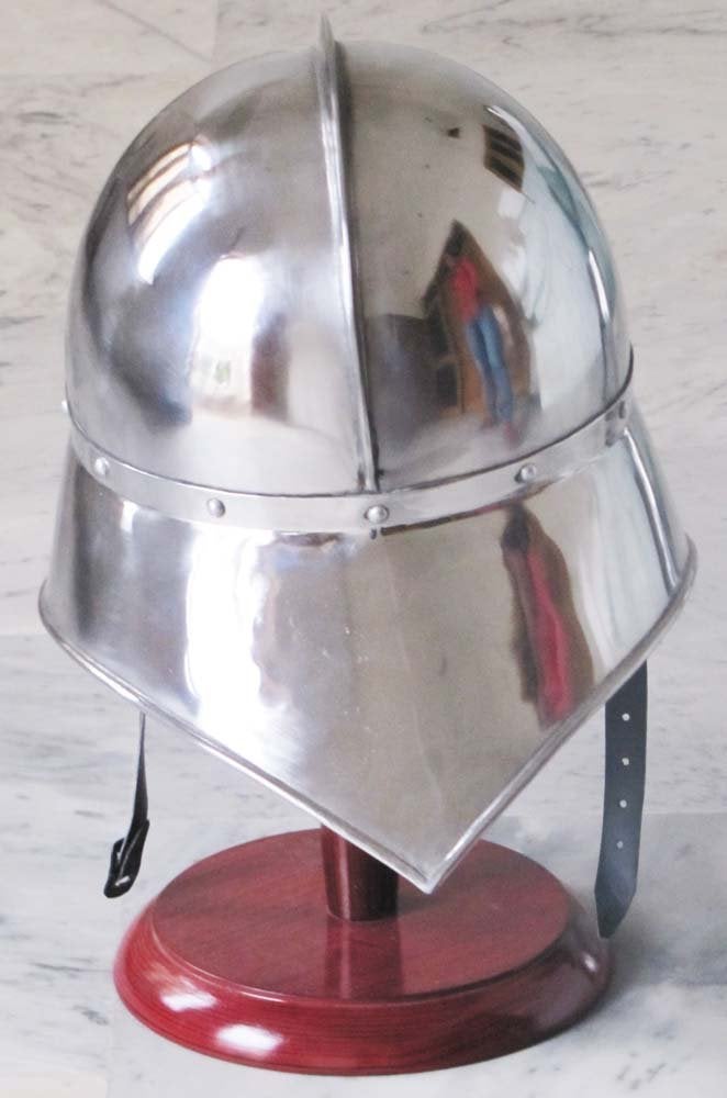 THOR INSTRUMENTS THORINSTRUMENTS (with device) Medieval German Sallet Helmet - Gothic Close Helmet Re-Enactment Costume Spartan Rustic Vintage Home Decor Gifts - Image 5